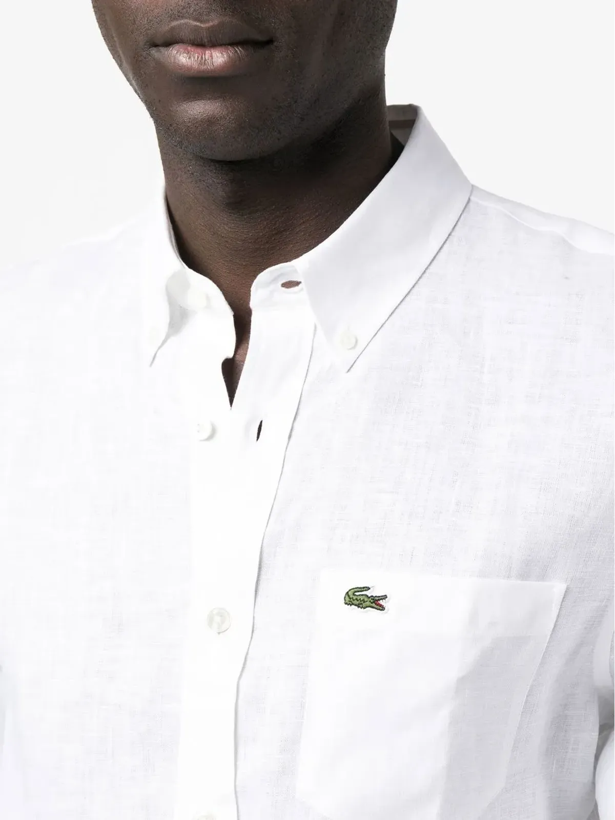 Lacoste ロゴ刺繍ボタンダウンシャツ - 画像5
