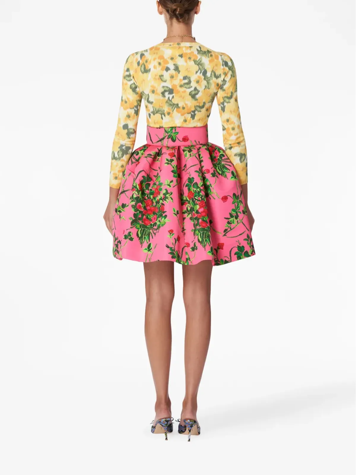 Carolina Herrera 花柄プリントのファインニットカーディガン - 画像3