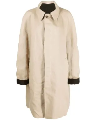 Maison Margiela リバーシブルリネンコート ブラック - サムネイル1