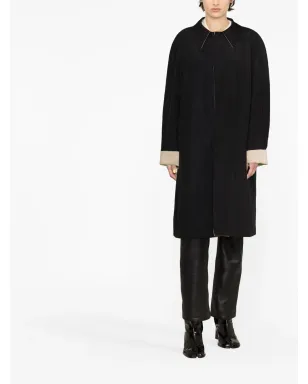 Maison Margiela リバーシブルリネンコート ブラック - サムネイル2