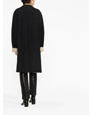 Maison Margiela リバーシブルリネンコート ブラック - サムネイル4