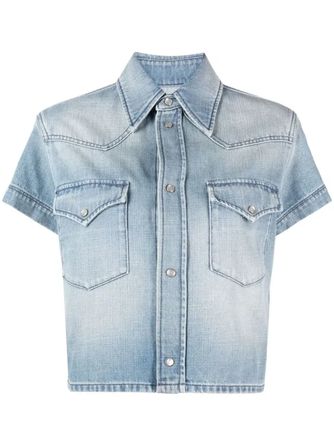 Saint Laurent Saint Laurent 半袖デニムシャツの商品画像