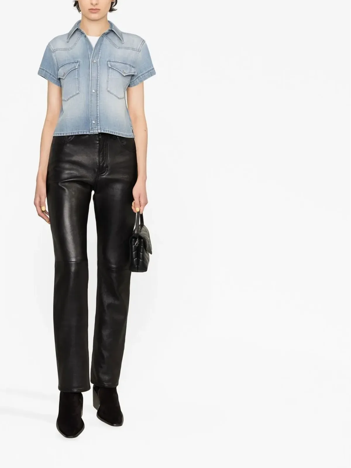 Saint Laurent 半袖デニムシャツ - 画像2