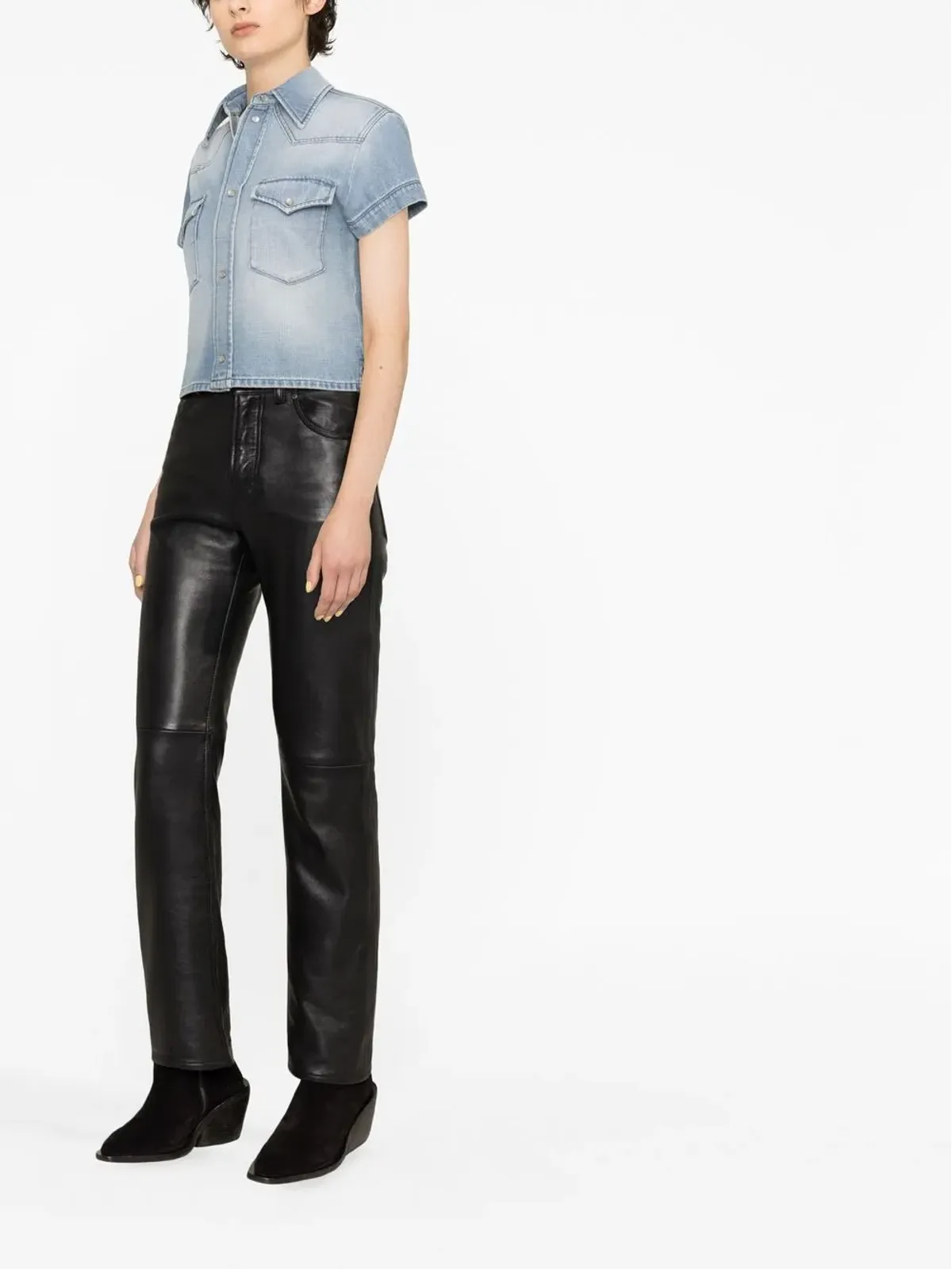 Saint Laurent 半袖デニムシャツ - 画像4
