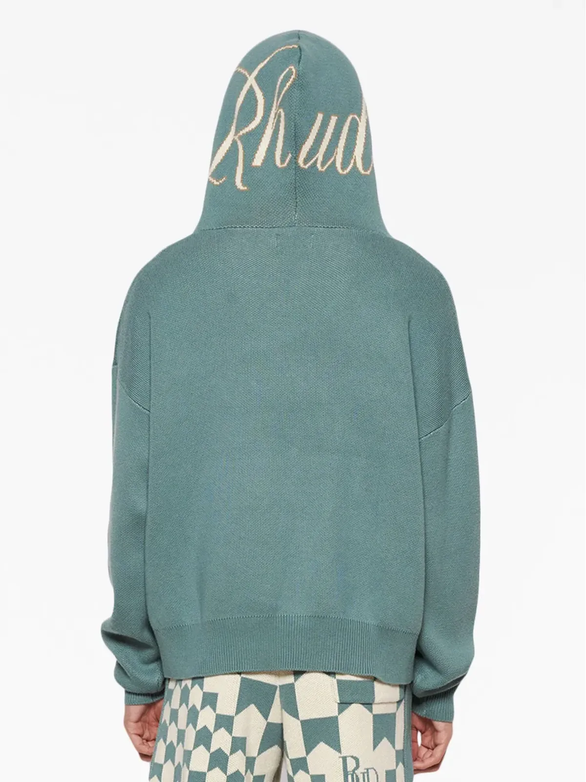 RHUDE スクリプト ロゴプリント ニットフーディ - 画像5