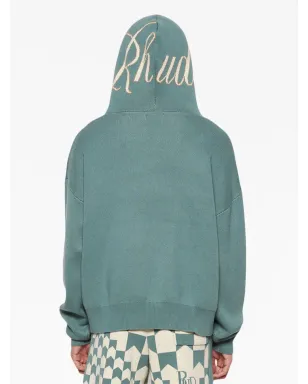RHUDE スクリプト ロゴプリント ニットフーディ - サムネイル5