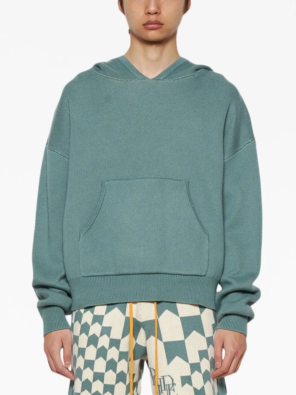 RHUDE スクリプト ロゴプリント ニットフーディ - 画像3