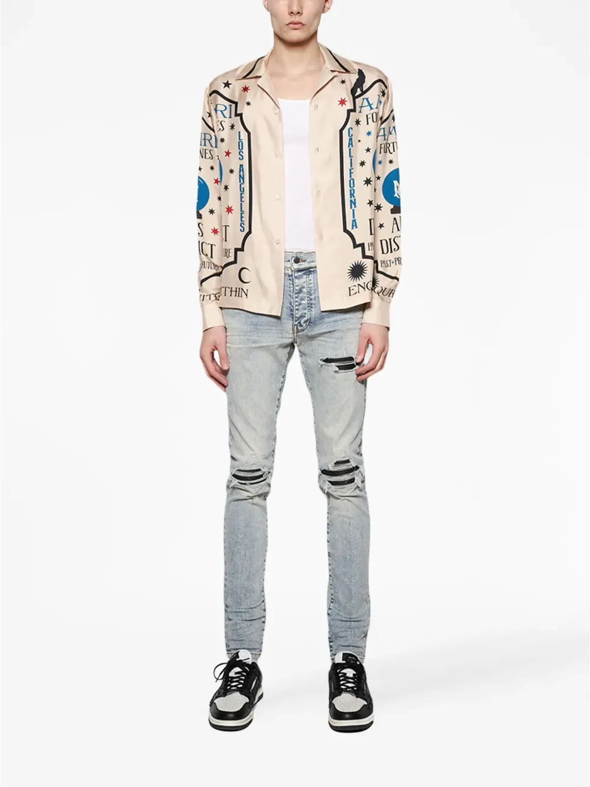 AMIRI MX1 リップドスキニージーンズ - ブルー - 画像2