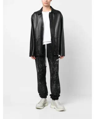 AMIRI クラックドダイ ロゴ トラックパンツ - サムネイル2