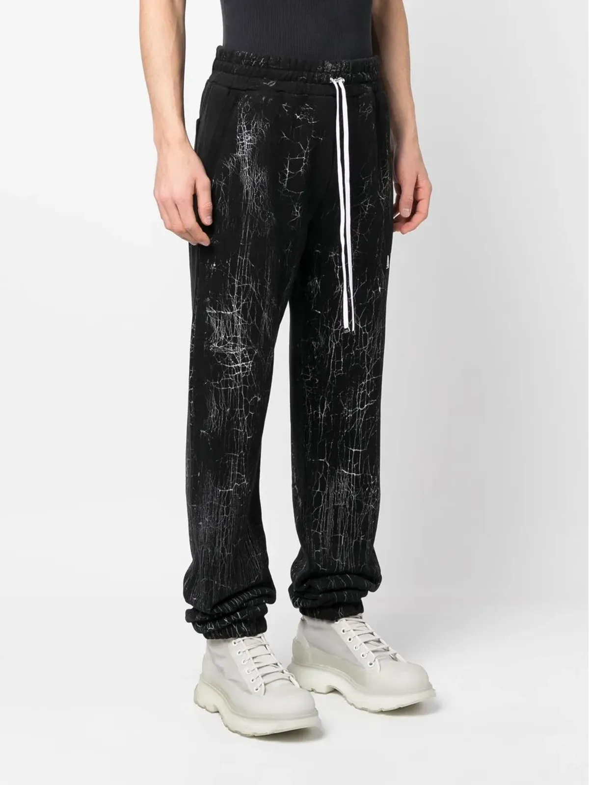 AMIRI クラックドダイ ロゴ トラックパンツ - 画像3