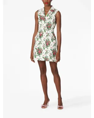 Carolina Herrera ノッチドラペル フローラルプリント ドレス - サムネイル2