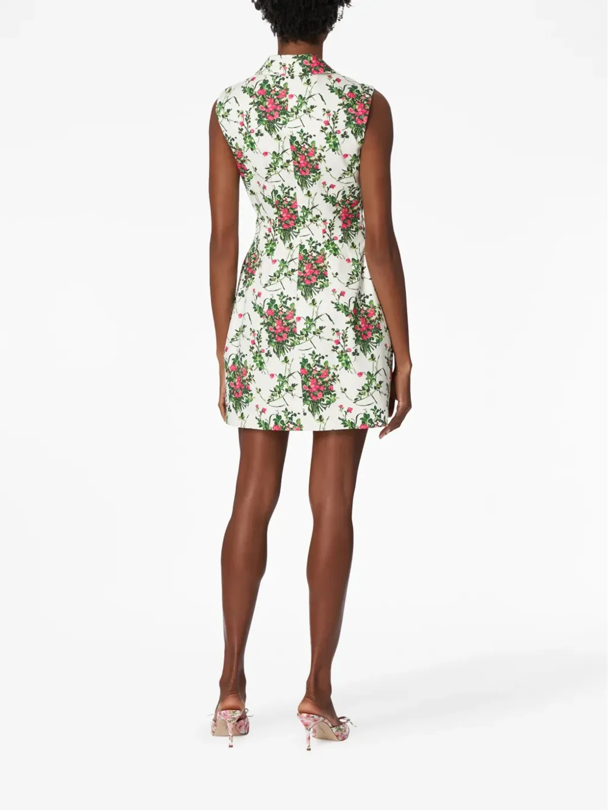 Carolina Herrera ノッチドラペル フローラルプリント ドレス - 画像3