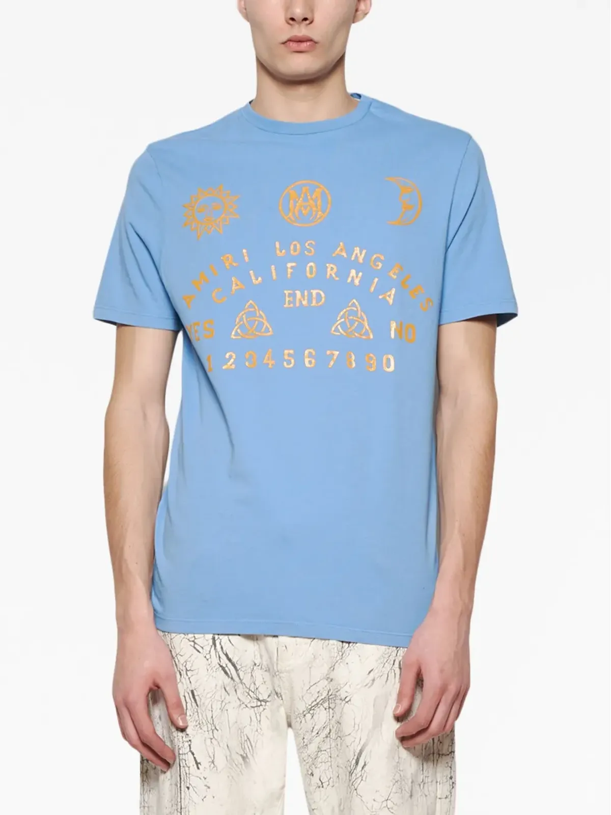 AMIRI Ouija BoardプリントTシャツ ブルー - 画像3