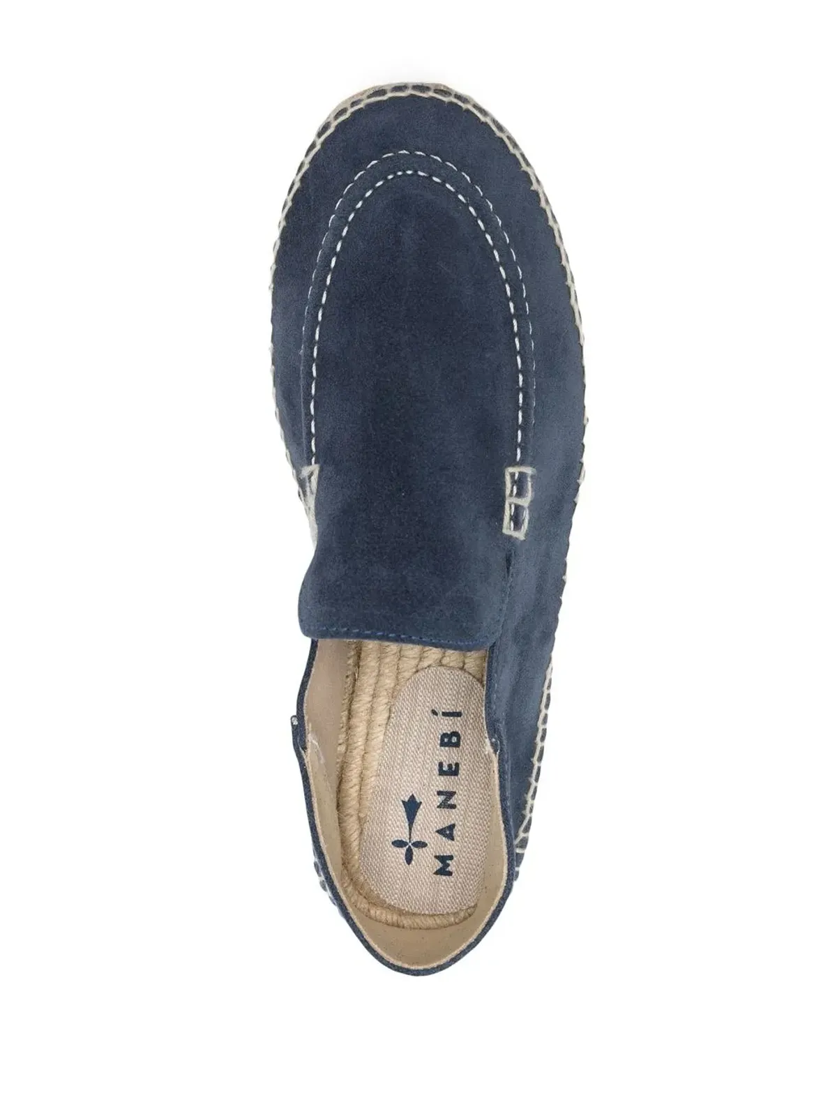 Manebi Hamptons Traveler スエード エスパドリーユ ブルー - 画像4