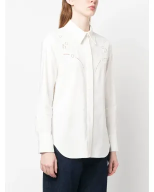 Chloé ブロderie-anglaise シルクシャツ - Neutrals - サムネイル3