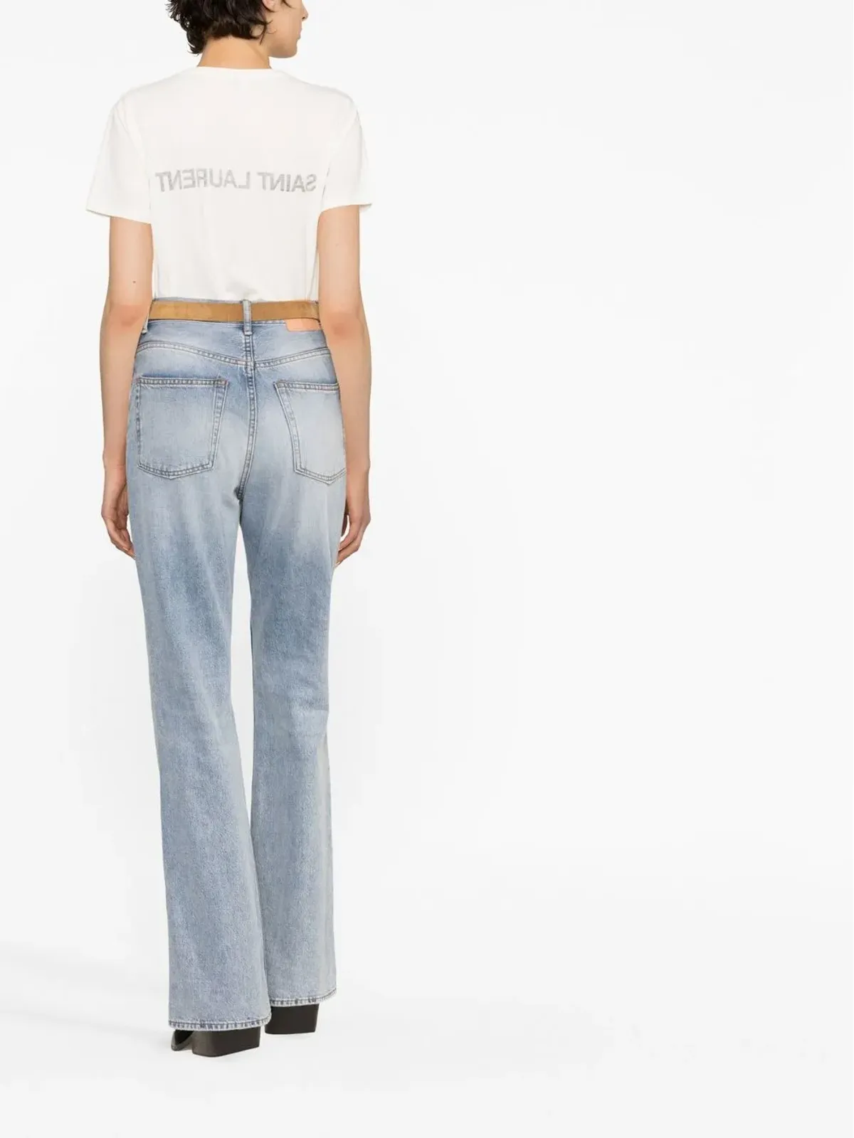 Saint Laurent リバースロゴプリント Tシャツ - 画像3