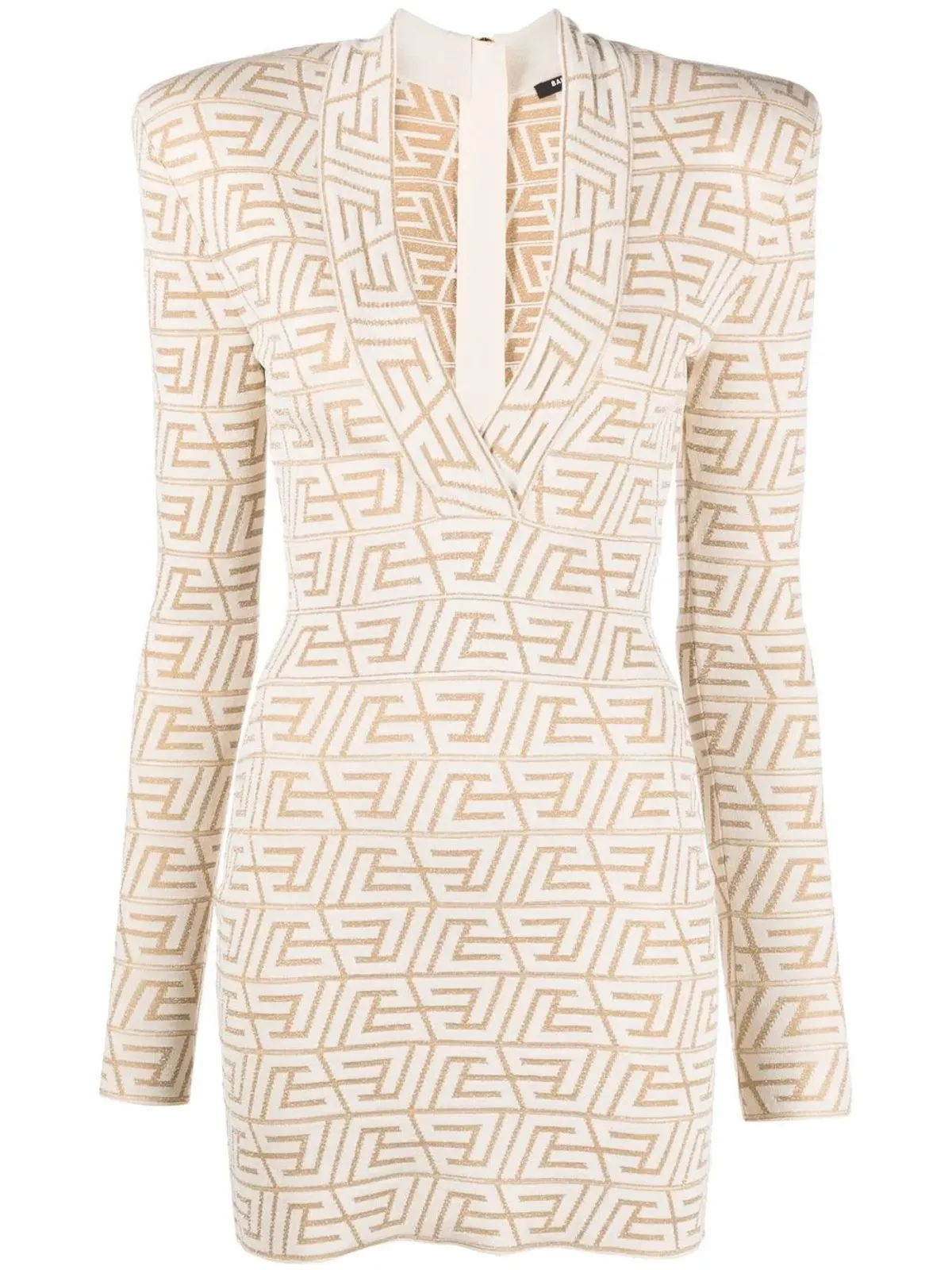 Balmain モノグラムジャカードミニドレス - 画像1