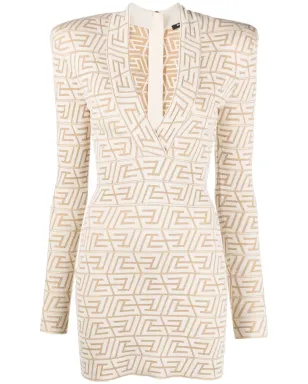 Balmain モノグラムジャカードミニドレス - サムネイル1