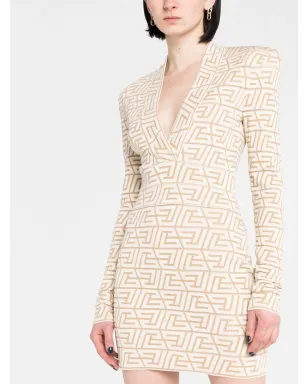 Balmain モノグラムジャカードミニドレス - サムネイル5