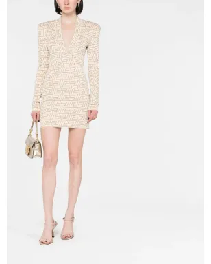 Balmain モノグラムジャカードミニドレス - サムネイル2