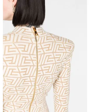Balmain モノグラムジャカードミニドレス - サムネイル3