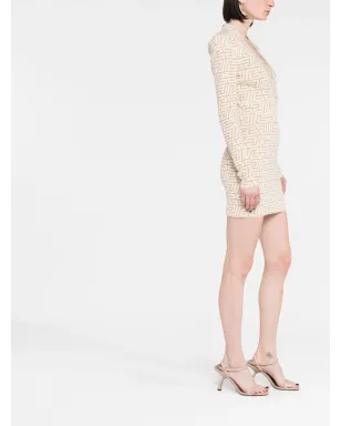 Balmain モノグラムジャカードミニドレス - サムネイル4
