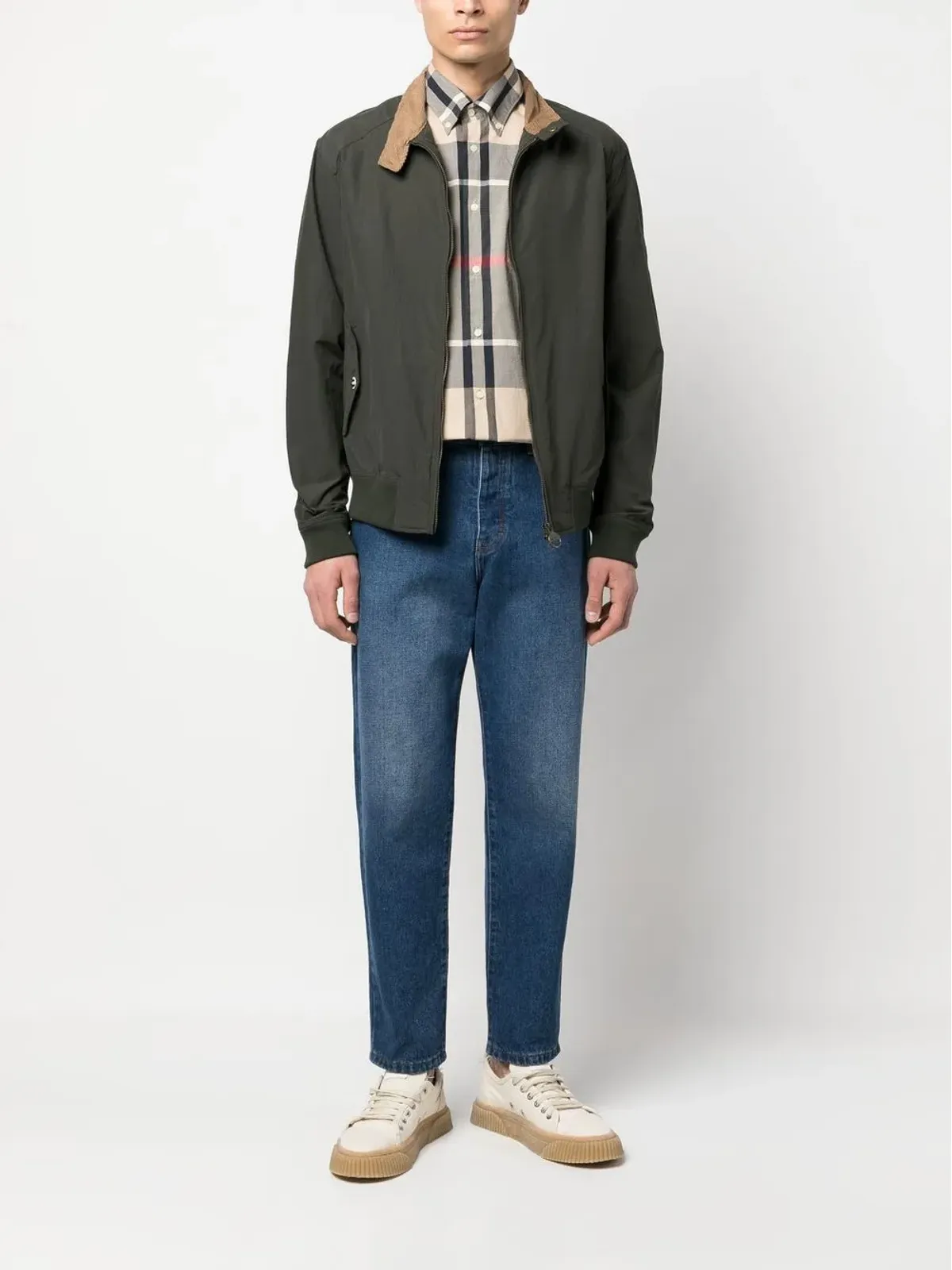 Barbour International ジップファスナー付きボンバージャケット - グリーン - 画像2