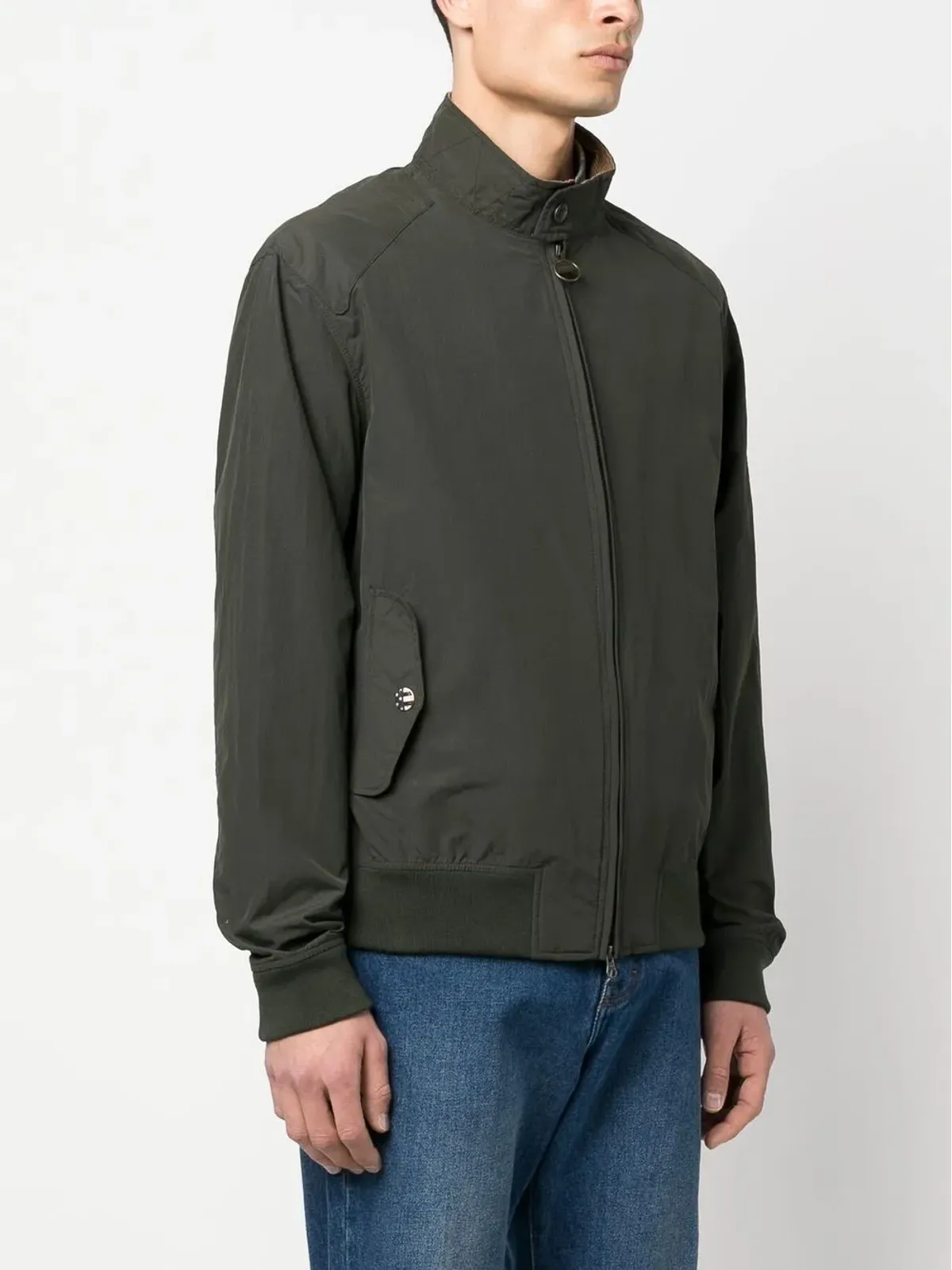 Barbour International ジップファスナー付きボンバージャケット - グリーン - 画像3
