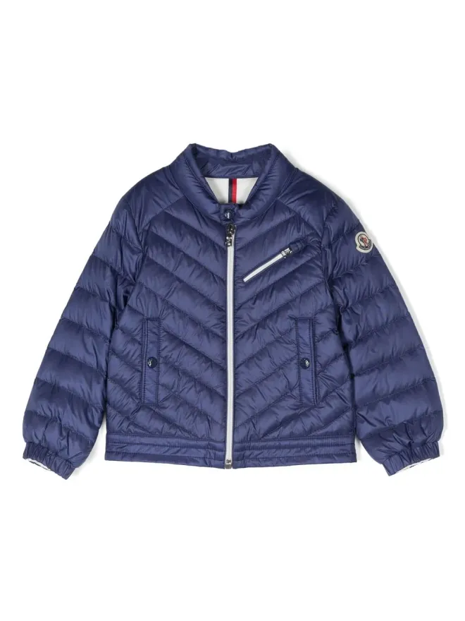 Moncler Enfant Moncler Enfant ロゴパッチ グースダウン ボンバー ジャケットの商品画像