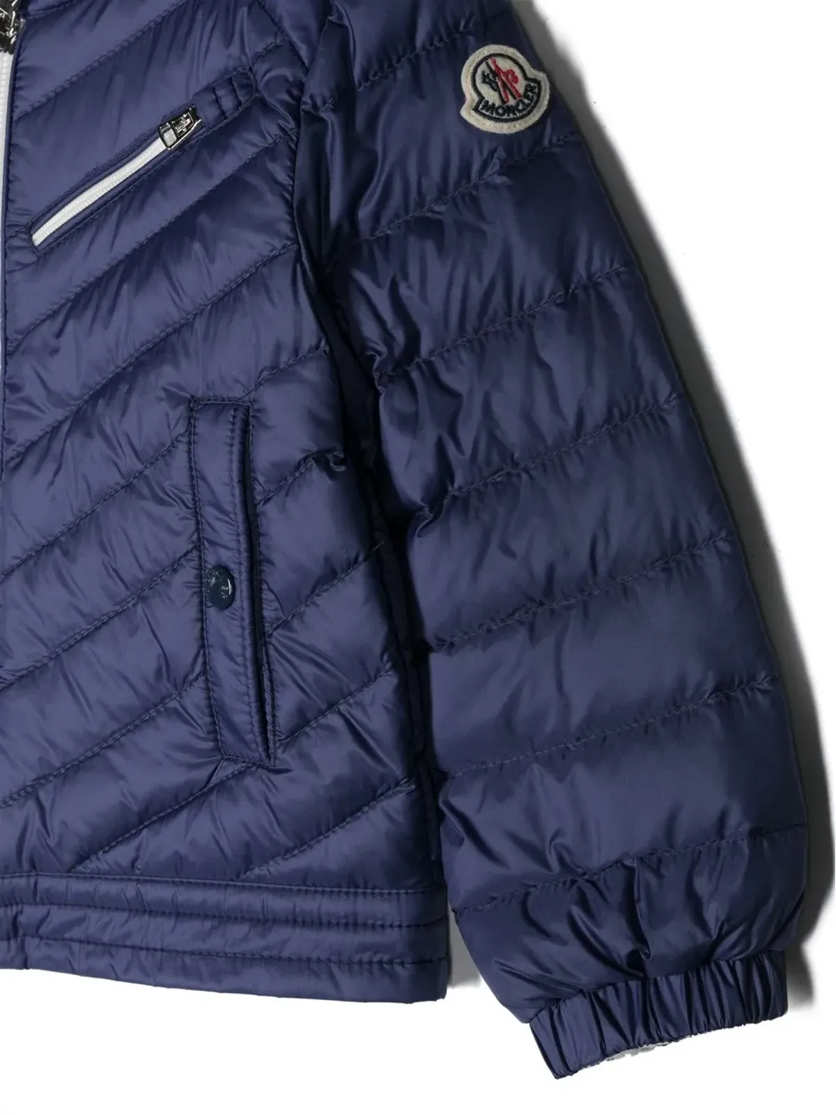 Moncler Enfant ロゴパッチ グースダウン ボンバー ジャケット - 画像3