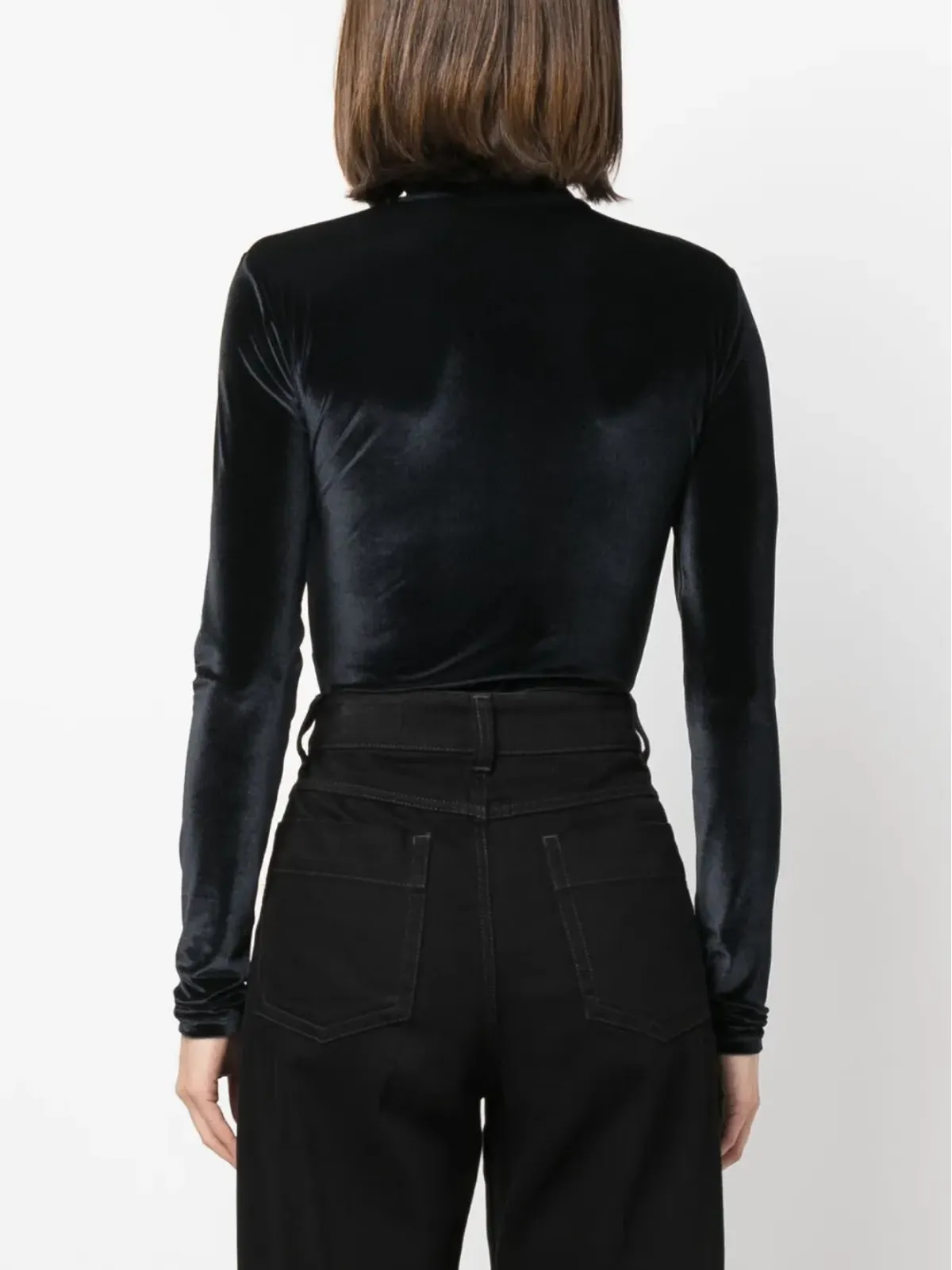 Filippa K ジップアップベルベットボディスーツ - 画像4