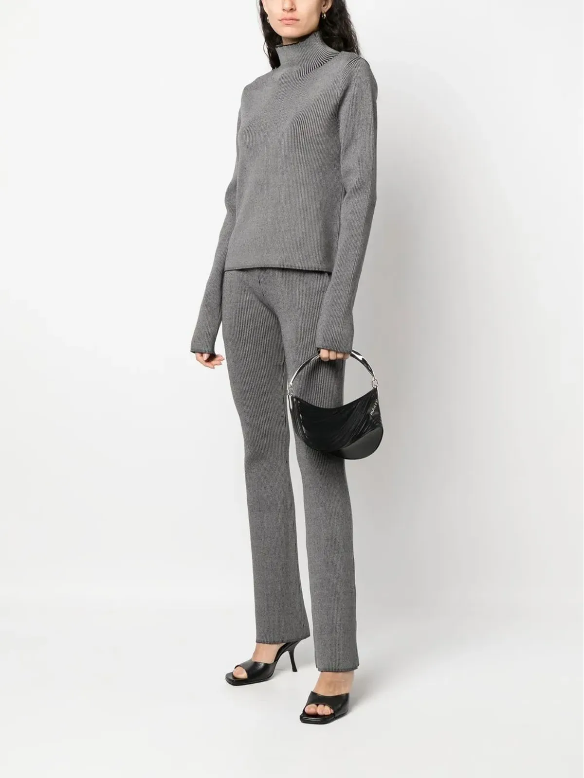 Mugler スパイラルカーブ01 エンボス トートバッグ - 画像2