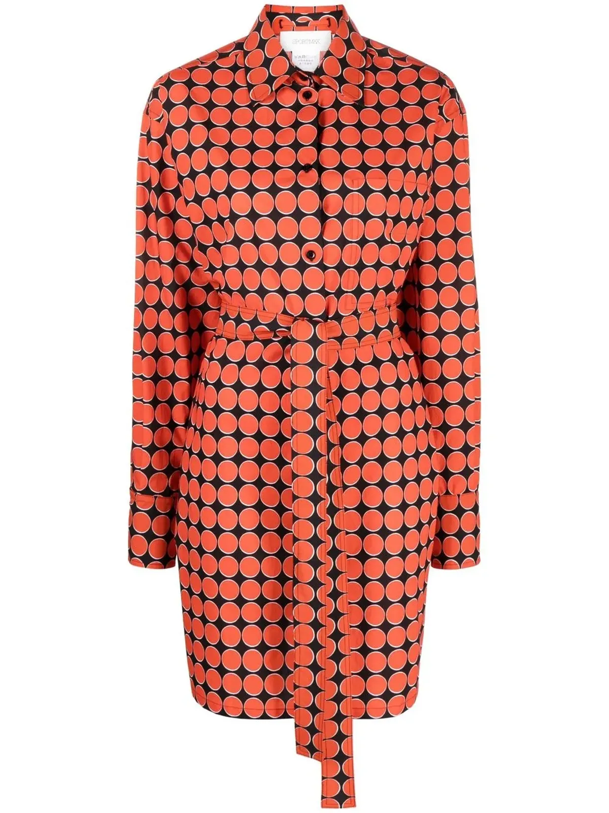 Sportmax モノグラムプリントシャツドレス - 画像1