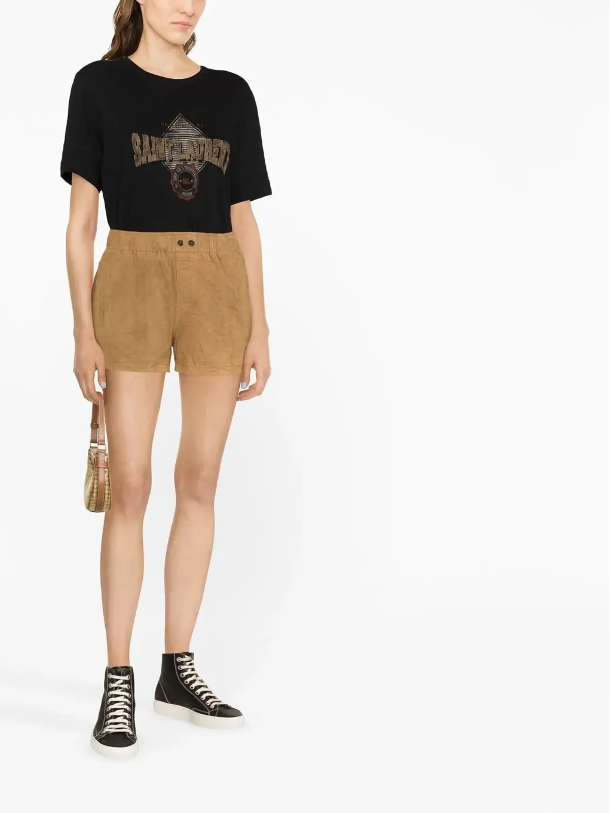 Zadig&Voltaire Paxi スエードショーツ ブラウン - 画像2