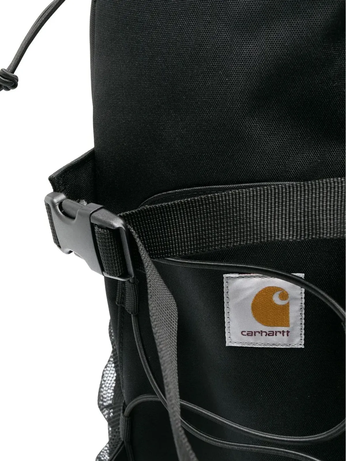 Carhartt WIP ロゴパッチジップアップバックパック（ブラック） - 画像4