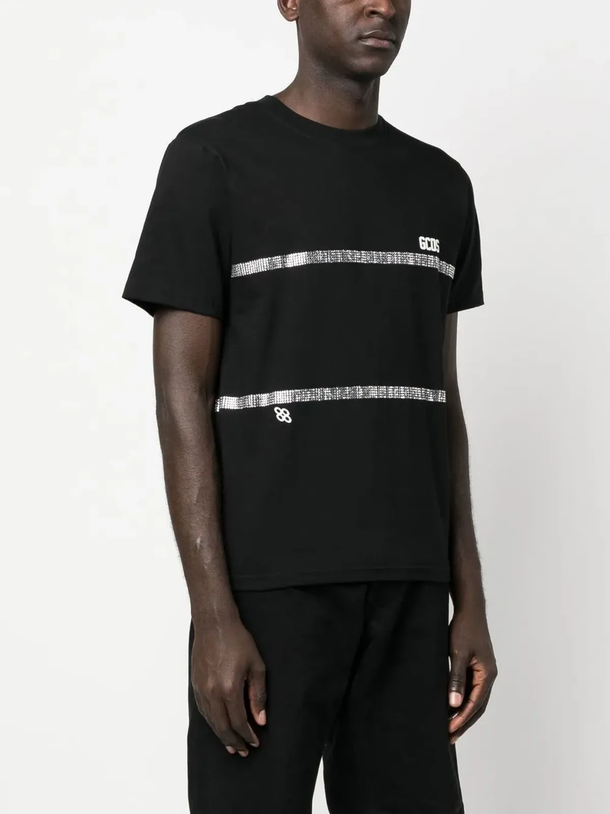 GCDS クリスタルエンベリッシュドTシャツ - 画像3