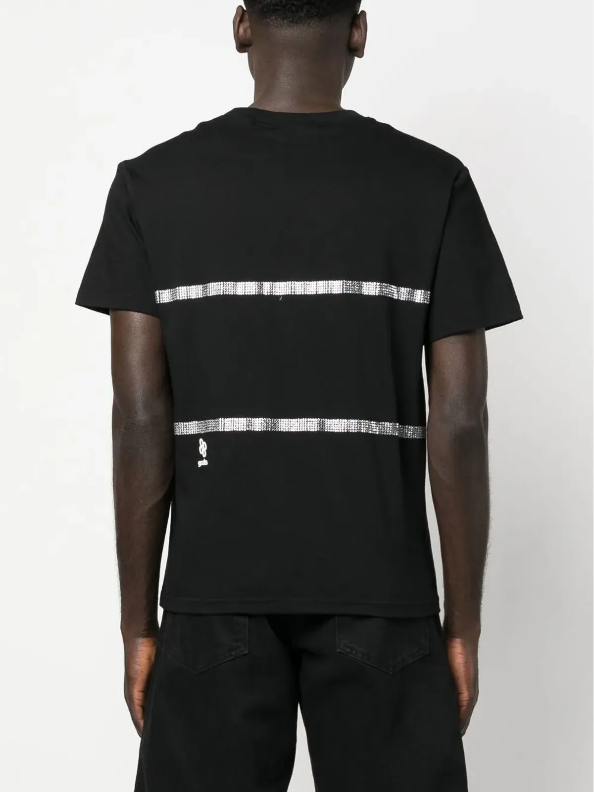 GCDS クリスタルエンベリッシュドTシャツ - 画像4