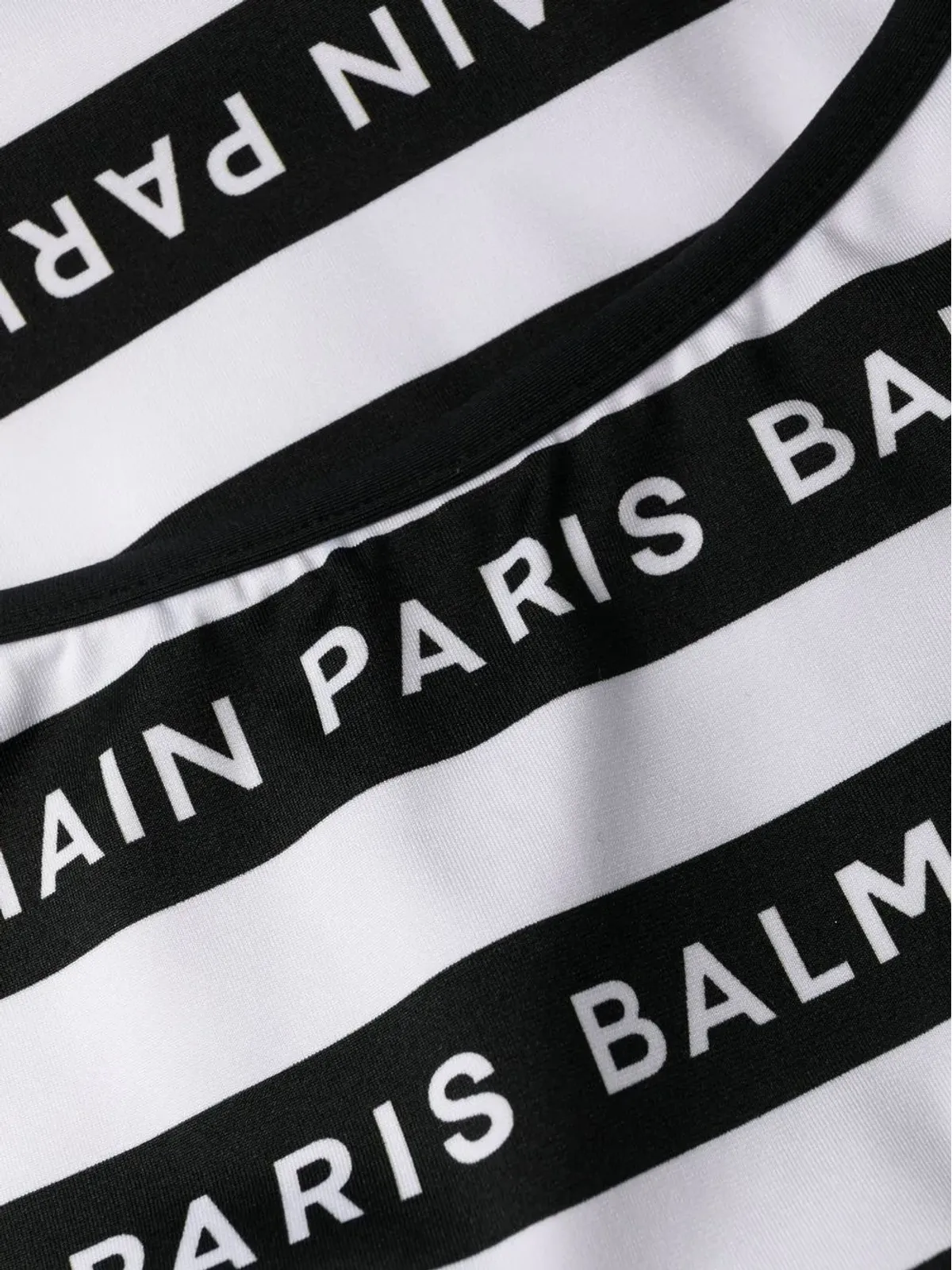 Balmain ストライプ ロゴプリント 水着 - 画像3