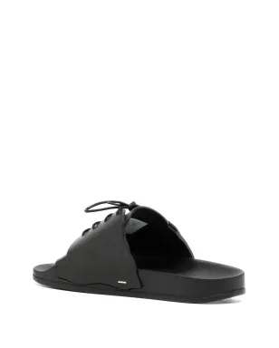 Maison Margiela レースアップ プールサンダル - ブラック - サムネイル3