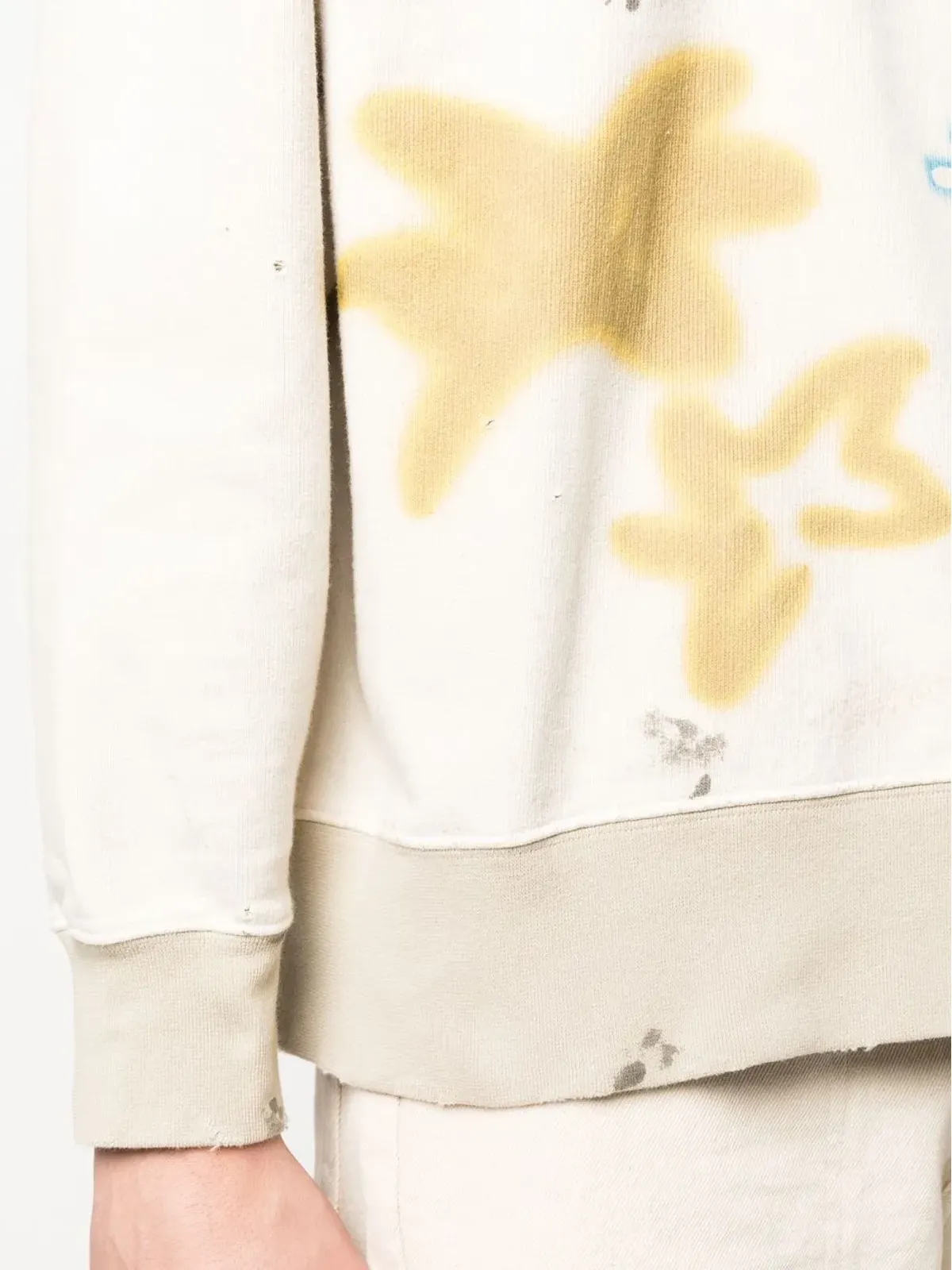Palm Angels Sprayed Palm-print cotton sweatshirt - Neutrals - 画像5