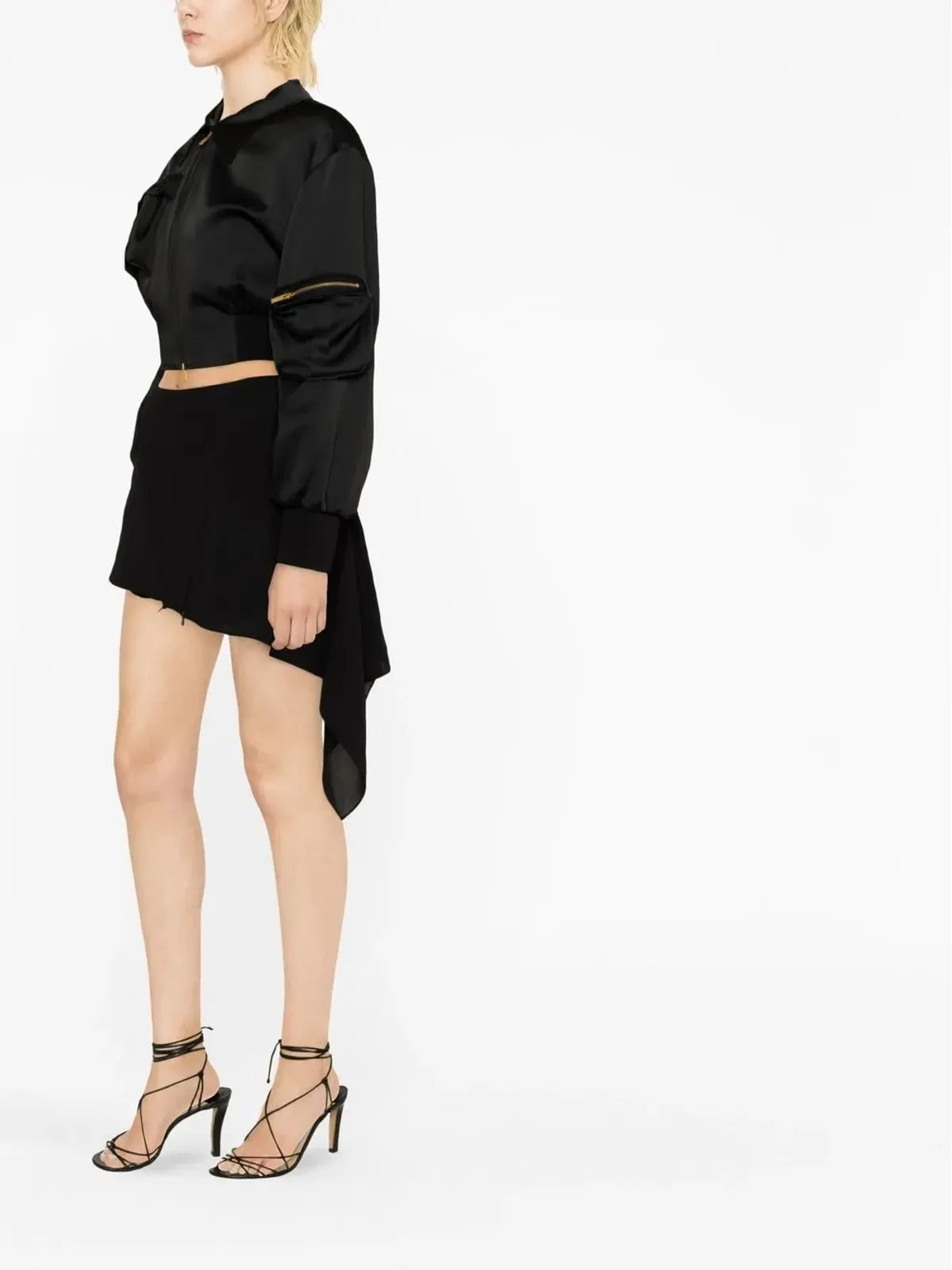 Mugler アシンメトリックドレープミニスカート - 画像3