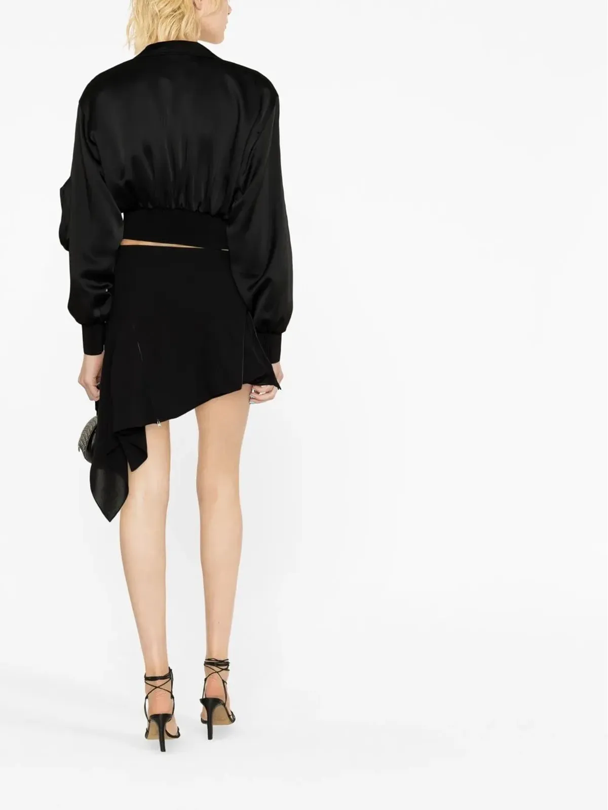 Mugler アシンメトリックドレープミニスカート - 画像4