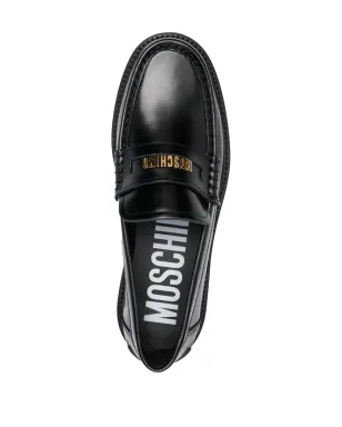 Moschino ロゴプレートディテール ローファー - サムネイル4