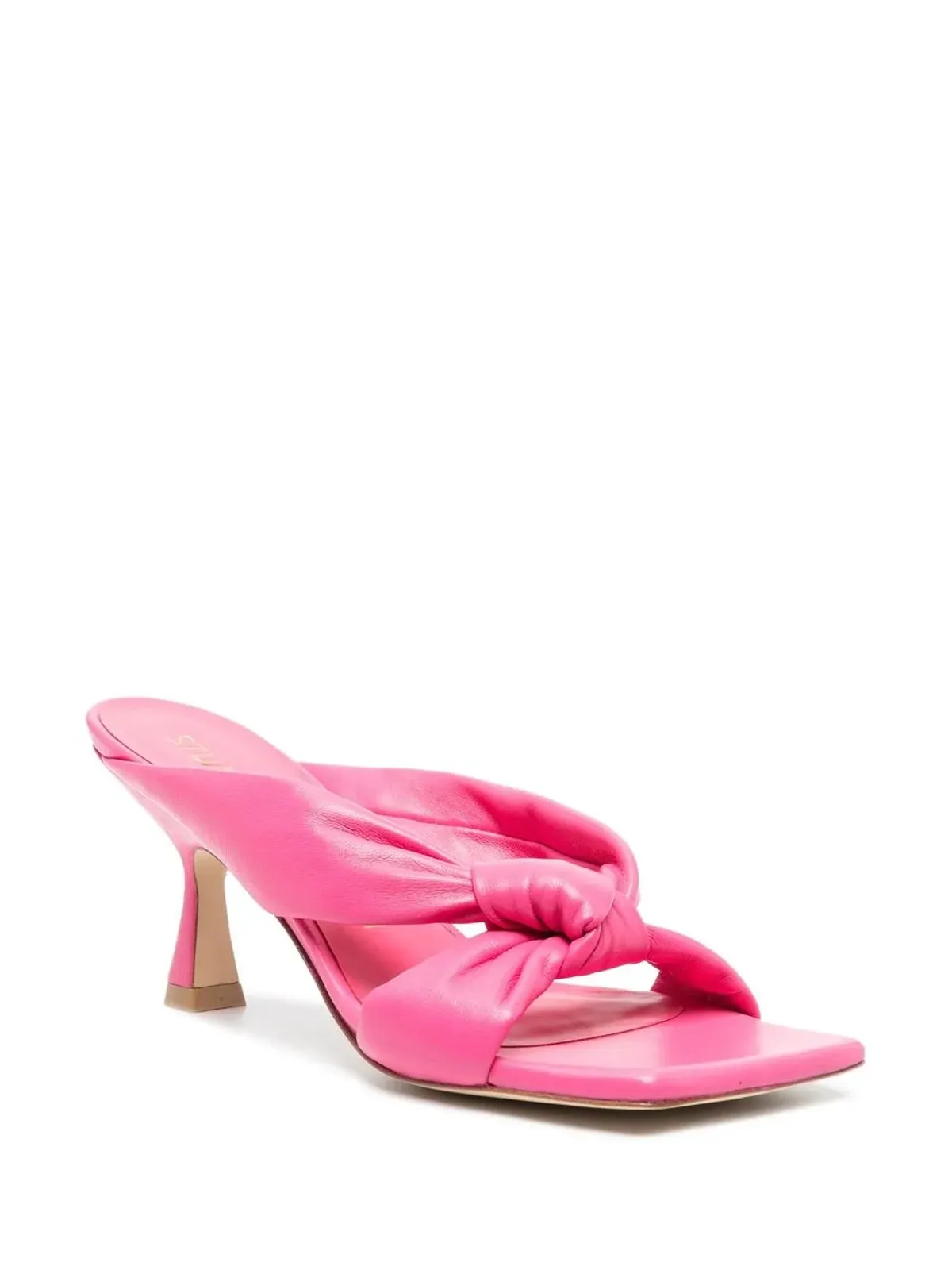 Stuart Weitzman スリップオン・スクエアトゥ・サンダル - ピンク - 画像2