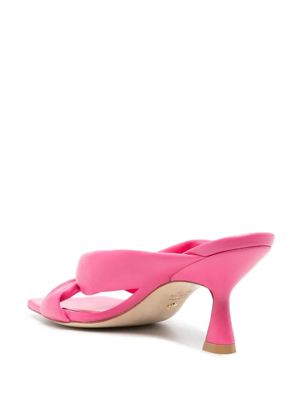 Stuart Weitzman スリップオン・スクエアトゥ・サンダル - ピンク - 画像3