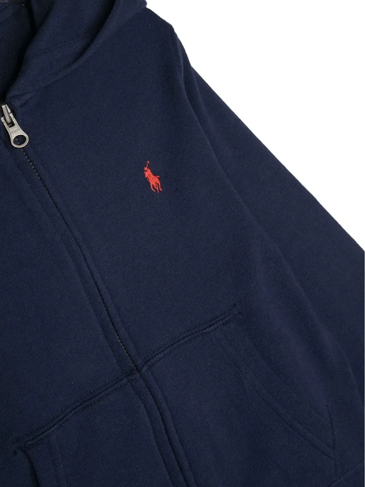 POLO RALPH LAUREN KIDS ロゴ刺繍ジップアップフーディー ブルー - 画像3