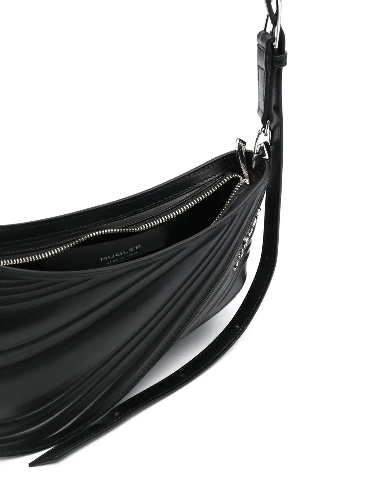 Mugler スパイラルカーブ01 エンボス クロスボディバッグ - 画像5