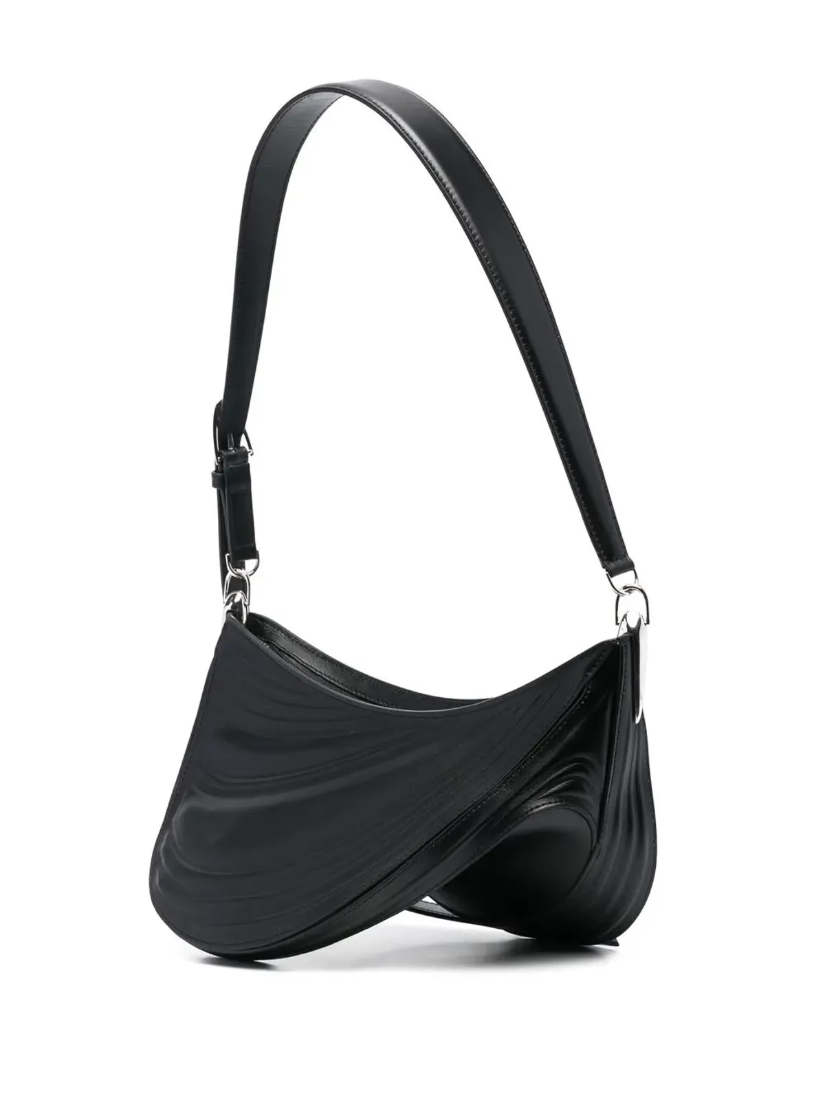 Mugler スパイラルカーブ01 エンボス クロスボディバッグ - 画像3