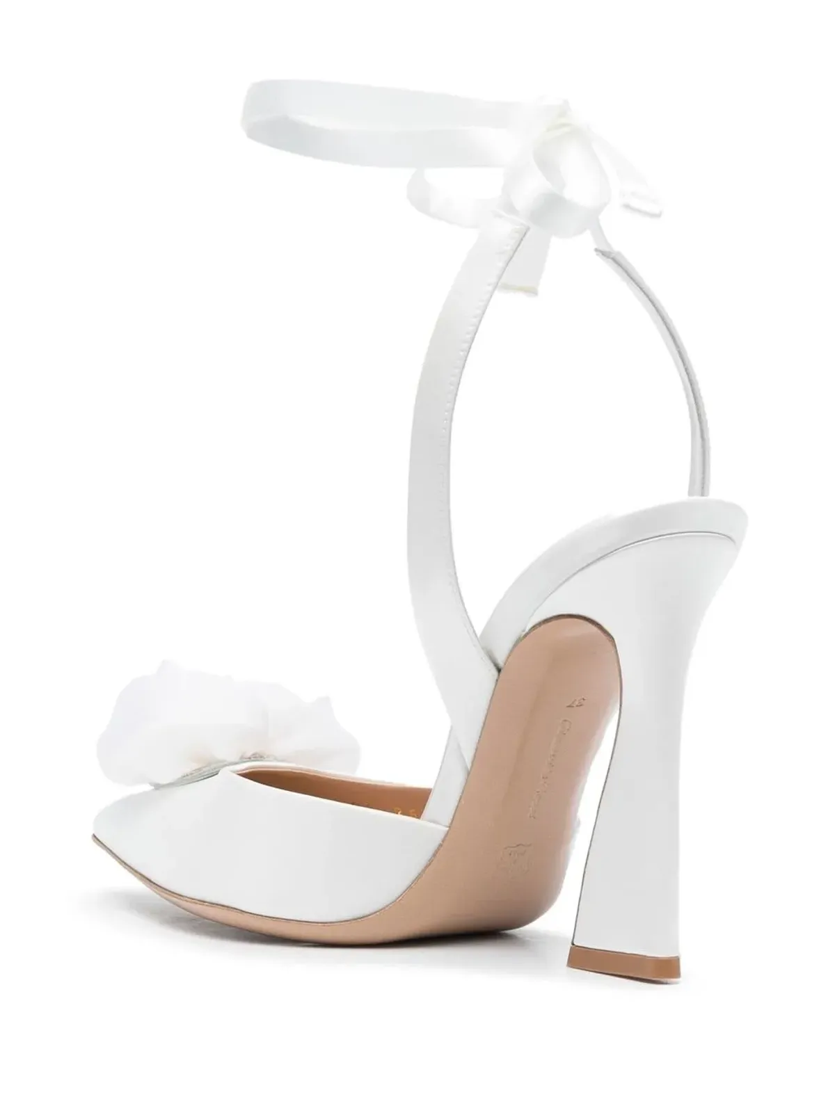 Gianvito Rossi 花モチーフ付きポインテッドトゥパンプス - 画像3