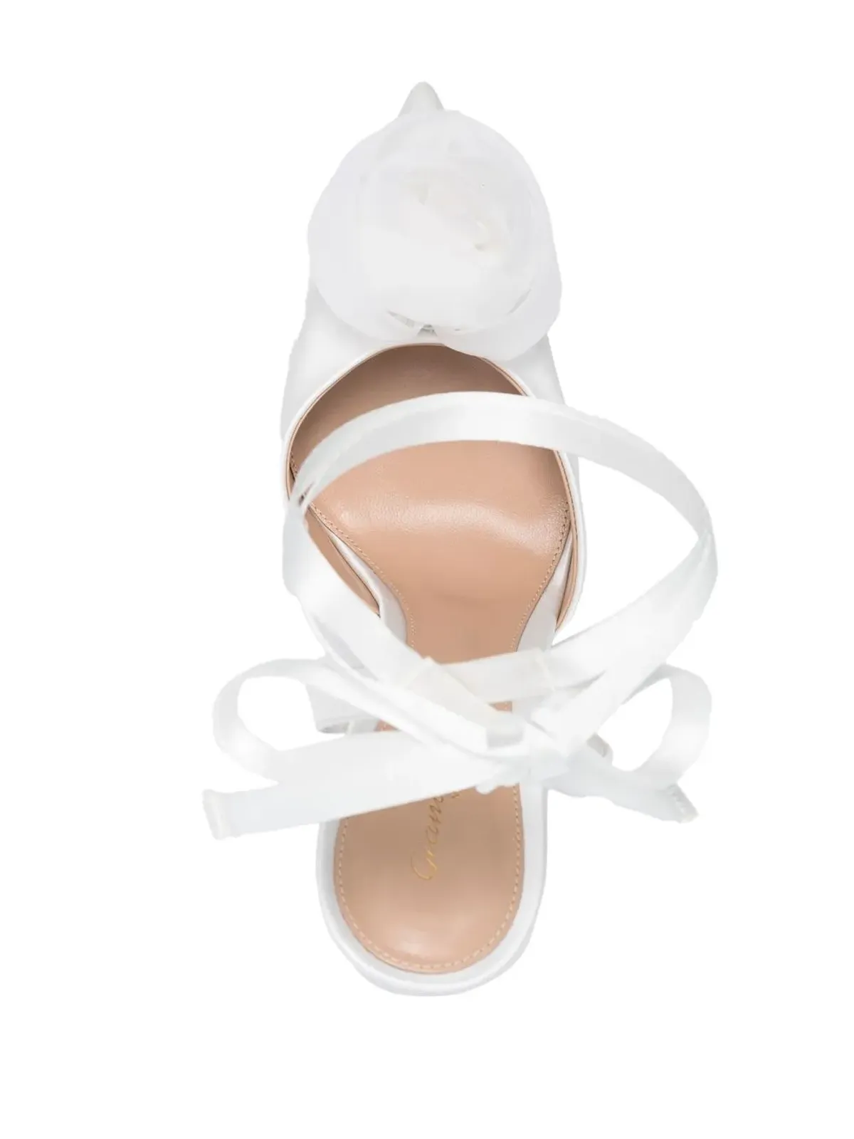 Gianvito Rossi 花モチーフ付きポインテッドトゥパンプス - 画像4
